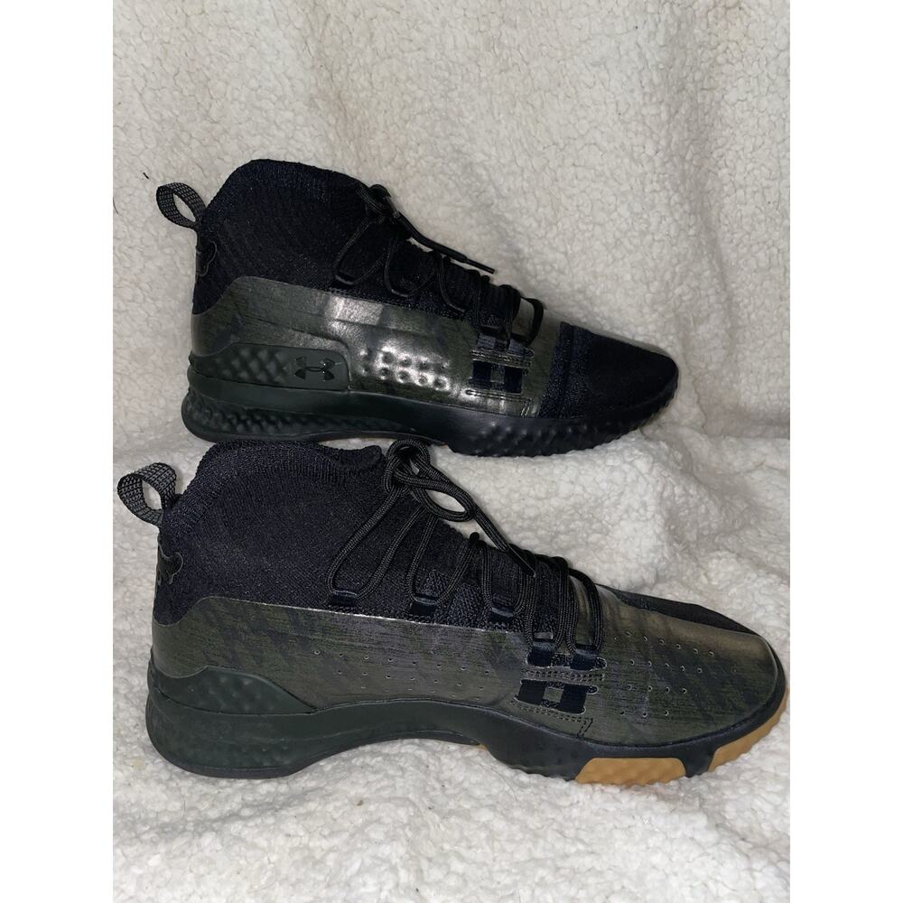 RAREš„ Under Armour Project Rock 1 Training Sz 13 Mens Black Blood Sweat Respect - Picture 7 of 9